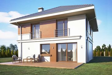  Projekt domu Tytan wariant B (WAH1836) - projekt domu z pełnym piętrem - Zdjęcie 2