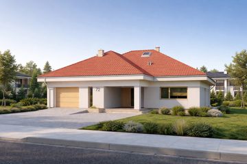  Projekt domu TK72 (WAK1077) - projekt domu parterowego - Zdjęcie 1