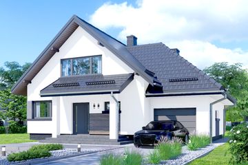  Projekt domu APS 162 NEW (LUA1390) - projekt domu parterowego z poddaszem - Zdjęcie 1