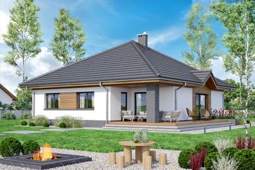  Projekt domu Aframon (WOF1097) - projekt domu parterowego - Zdjęcie 2