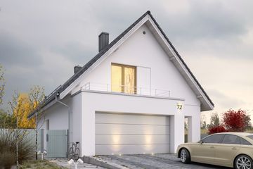  Projekt domu Dostępny 5 (WAW1085) - projekt domu parterowego z poddaszem - Zdjęcie 1