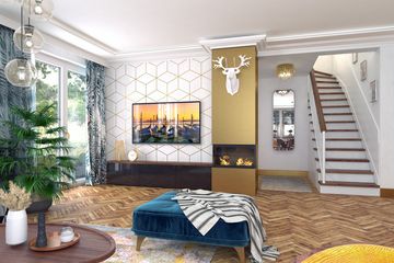 Projekt domu Dla Ciebie 1 w2 z garażem 1-st. [A] - parterowy z poddaszem dom o powierzchni 134,80 m², dach dwuspadowy - ujęcie 8