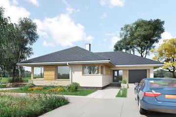  Projekt domu Cetyniec (1581) (KRD2728) - projekt domu parterowego - Zdjęcie 1