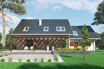  Projekt domu Ignacy (1586) (KRD2730) - projekt domu parterowego z poddaszem - Zdjęcie 5