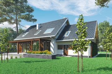  Projekt domu Ignacy (1586) (KRD2730) - projekt domu parterowego z poddaszem - Zdjęcie 2