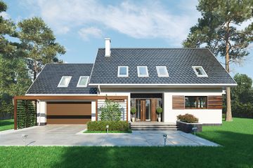  Projekt domu Ignacy (1586) (KRD2730) - projekt domu parterowego z poddaszem - Zdjęcie 4