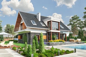  Projekt domu Kalipso G1 (1588) (KRD2731) - projekt domu parterowego z poddaszem - Zdjęcie 4