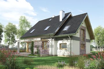  Projekt domu Świetlik (1583) (KRD2733) - projekt domu parterowego z poddaszem - Zdjęcie 4