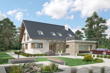  Projekt domu Zenon Polo (1584) (KRD2736) - projekt domu parterowego z poddaszem - Zdjęcie 1