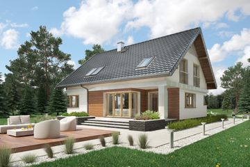  Projekt domu Zenon Polo (1584) (KRD2736) - projekt domu parterowego z poddaszem - Zdjęcie 2