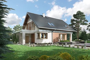  Projekt domu Zenon Polo (1584) (KRD2736) - projekt domu parterowego z poddaszem - Zdjęcie 5