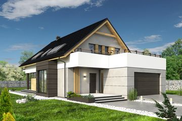  Projekt domu HG-I22 (KRM1095) - projekt domu parterowego z poddaszem - Zdjęcie 7