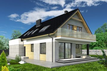  Projekt domu HG-I22 (KRM1095) - projekt domu parterowego z poddaszem - Zdjęcie 8