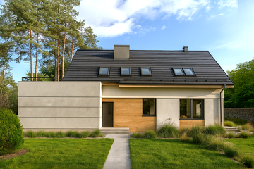  Projekt domu HG-I22 (KRM1095) - projekt domu parterowego z poddaszem - Zdjęcie 1