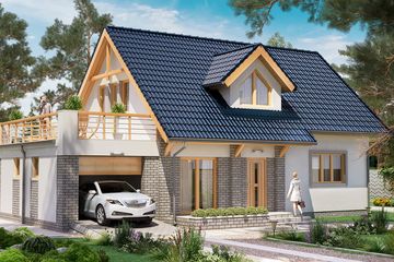  Projekt domu BW-03 wariant 6 (JGC1165) - projekt domu parterowego z poddaszem - Zdjęcie 1