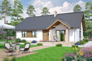  Projekt domu Mokka 6 (WOF1100) - projekt domu parterowego - Zdjęcie 3