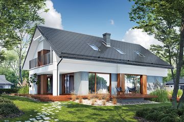  Projekt domu Porto (BBE1043) - projekt domu parterowego z poddaszem - Zdjęcie 3