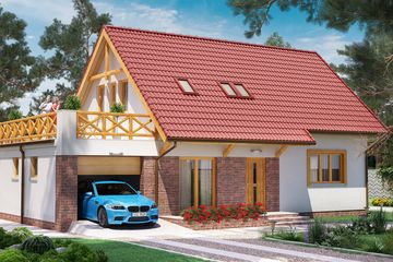  Projekt domu BW-03 wariant 7 (JGC1167) - projekt domu parterowego z poddaszem - Zdjęcie 1