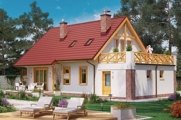  Projekt domu BW-03 wariant 7 (JGC1167) - projekt domu parterowego z poddaszem - Zdjęcie 3