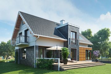  Projekt domu Helios Max (1590) (KRD2738) - projekt domu parterowego z poddaszem - Zdjęcie 4