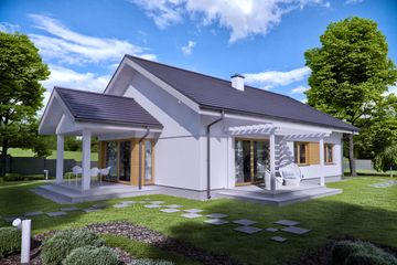  Projekt domu TK199 (WAK1080) - projekt domu parterowego - Zdjęcie 3