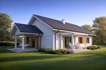 Projekt domu TK199 - parterowy dom o powierzchni 109,34 m², dach dwuspadowy - ujęcie 3