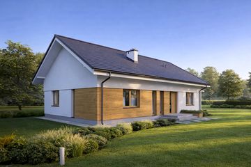 Projekt domu TK199 - parterowy dom o powierzchni 109,34 m², dach dwuspadowy - ujęcie 2
