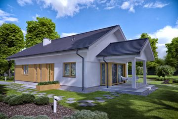  Projekt domu TK199 (WAK1080) - projekt domu parterowego - Zdjęcie 2