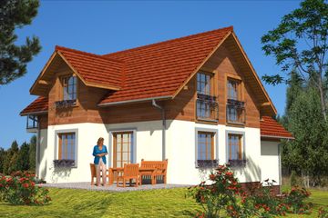  Projekt domu A-147 Dom szkieletowy (BBD1264) - projekt domu parterowego z poddaszem - Zdjęcie 3