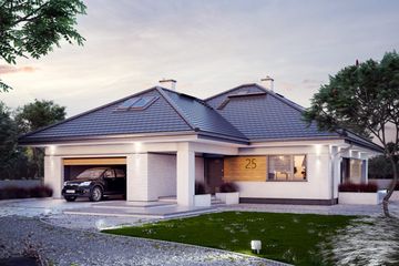  Projekt domu Ariel 7 (BSA2109) - projekt domu parterowego z poddaszem - Zdjęcie 1