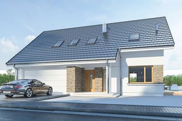  Projekt domu Biba (WAH1712) - projekt domu parterowego z poddaszem - Zdjęcie 3