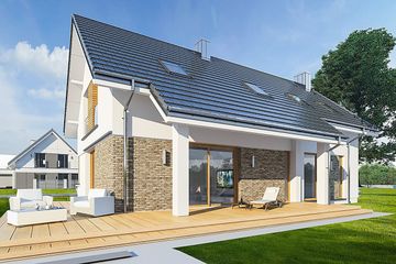  Projekt domu Biba (WAH1712) - projekt domu parterowego z poddaszem - Zdjęcie 5