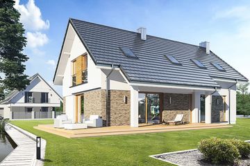  Projekt domu Biba (WAH1712) - projekt domu parterowego z poddaszem - Zdjęcie 6