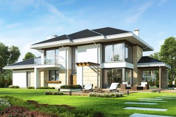  Projekt domu z widokiem 6 (WAH1713) - projekt domu z pełnym piętrem - Zdjęcie 4