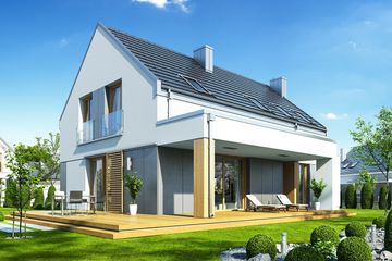  Projekt domu Fokstrot (WAH1714) - projekt domu parterowego z poddaszem - Zdjęcie 3