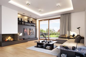  Projekt domu Fokstrot (WAH1714) - projekt domu parterowego z poddaszem - Zdjęcie 6