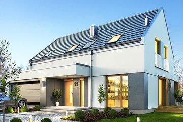  Projekt domu Fokstrot (WAH1714) - projekt domu parterowego z poddaszem - Zdjęcie 1