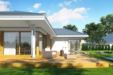  Projekt domu Jedyny (WAH1715) - projekt domu parterowego - Zdjęcie 4