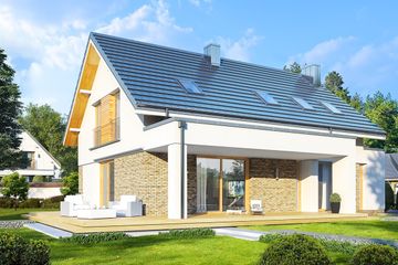  Projekt domu Party 2 (WAH1719) - projekt domu parterowego z poddaszem - Zdjęcie 3