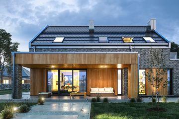  Projekt domu Rumba (WAH1720) - projekt domu parterowego z poddaszem - Zdjęcie 2