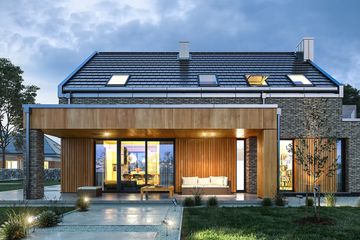  Projekt domu Rumba (WAH1720) - projekt domu parterowego z poddaszem - Zdjęcie 3