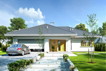  Projekt domu Doskonały (WAH1722) - projekt domu parterowego - Zdjęcie 1