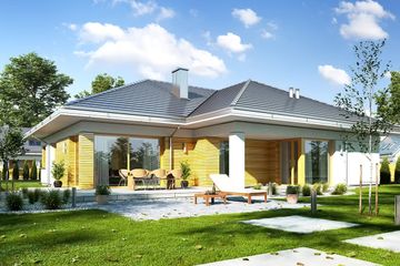  Projekt domu Doskonały (WAH1722) - projekt domu parterowego - Zdjęcie 2