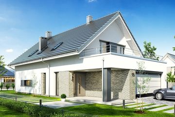 Projekt domu Salsa (WAH1726) - projekt domu parterowego z poddaszem - Zdjęcie 1