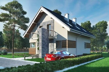  Projekt domu Leon (1593) (KRD2740) - projekt domu parterowego z poddaszem - Zdjęcie 3