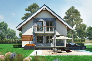  Projekt domu Leon (1593) (KRD2740) - projekt domu parterowego z poddaszem - Zdjęcie 5