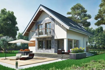  Projekt domu Leon (1593) (KRD2740) - projekt domu parterowego z poddaszem - Zdjęcie 6