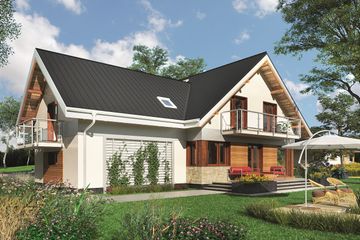  Projekt domu Kaja Muza (1591) (KRD2742) - projekt domu parterowego z poddaszem - Zdjęcie 3