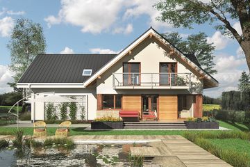  Projekt domu Kaja Muza (1591) (KRD2742) - projekt domu parterowego z poddaszem - Zdjęcie 4