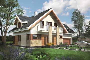  Projekt domu Kaja Muza (1591) (KRD2742) - projekt domu parterowego z poddaszem - Zdjęcie 5